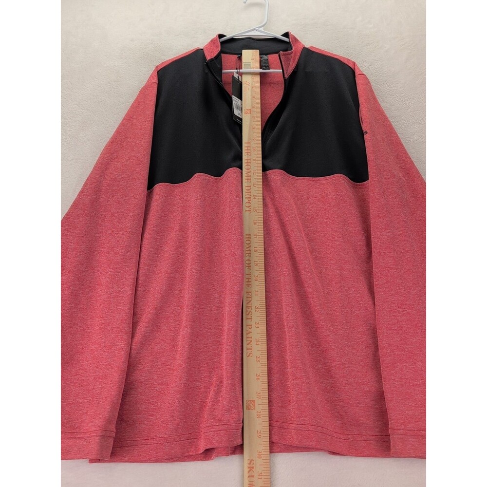 Adidas Golf SPF-50 Quarter-Zip Pullover Men's XL Salmon Red NWT - Picture 5 of 11